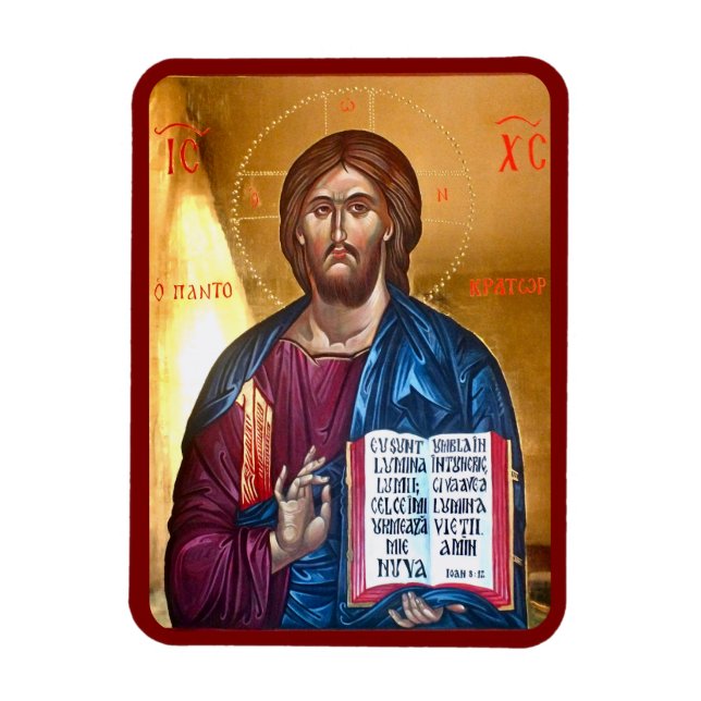 Jesus Christ Pantocrator Icon Magnet (Vertikal)