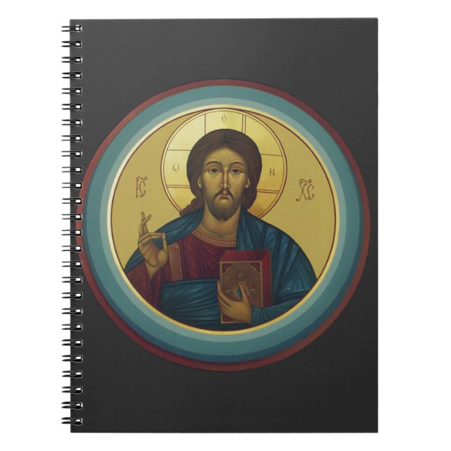 Jesus Christ Pantocrator Notizblock (Vorderseite)