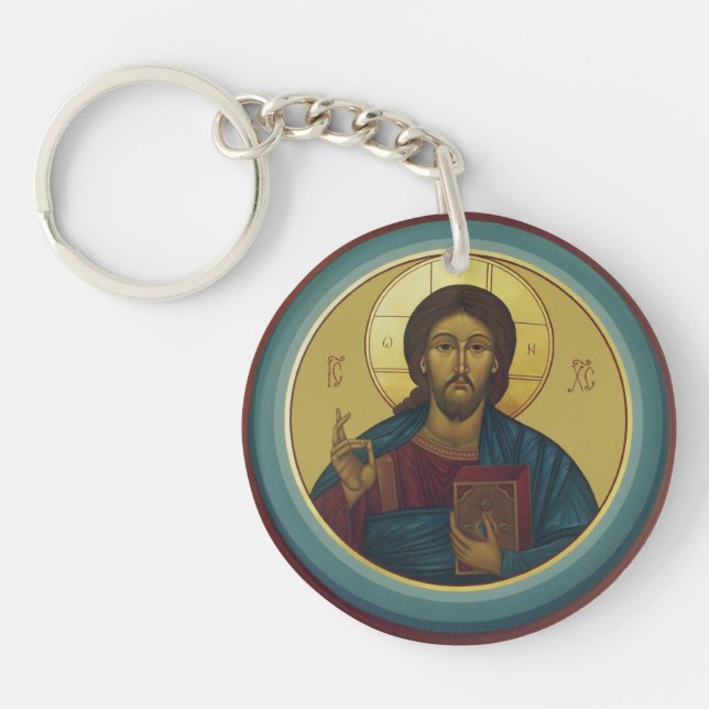 Jesus Christ Pantocrator Schlüsselanhänger (Vorderseite)