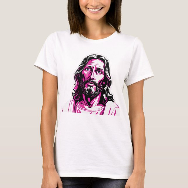 Jesus Christ Pink Pessach Ostern Weihnachtsgeschen T-Shirt (Vorderseite)