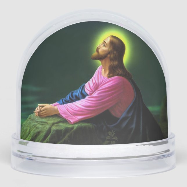 Jesus Christ Praying  Schneekugeln (Vorderseite)