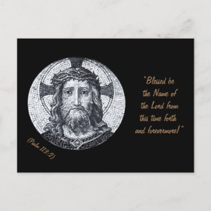 Jésus Christ & Prière "Psaume 113:2 Béni" carte po