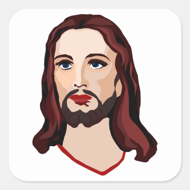 JESUS CHRIST QUADRATISCHER AUFKLEBER (Vorderseite)