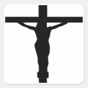 JESUS CHRIST QUADRATISCHER AUFKLEBER