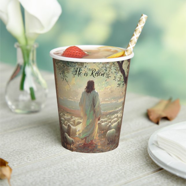 Jesus Christ Religious Easter Catholic  Pappbecher (In Situ)