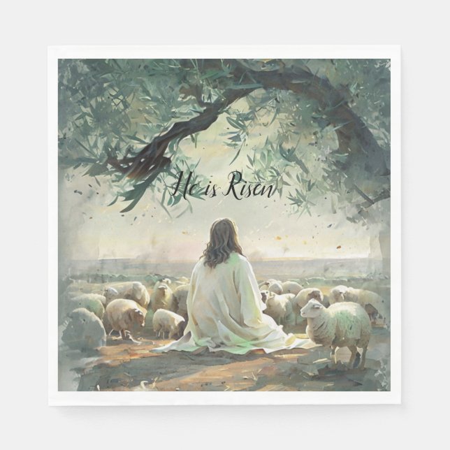 Jesus Christ Religious Easter Catholic  Serviette (Vorderseite)