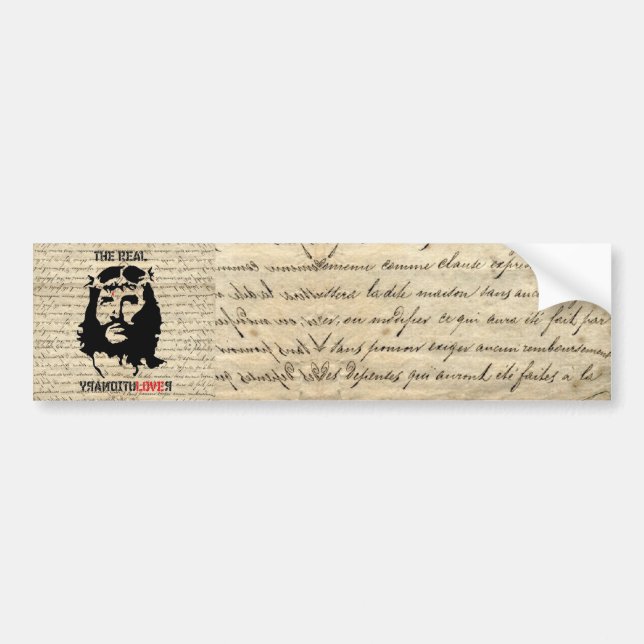 Jesus Christ Revolutionär Autoaufkleber (Vorne)