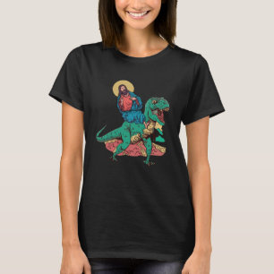 Jesus Christ Rex Dinosaurier Ride Christliche reli T-Shirt