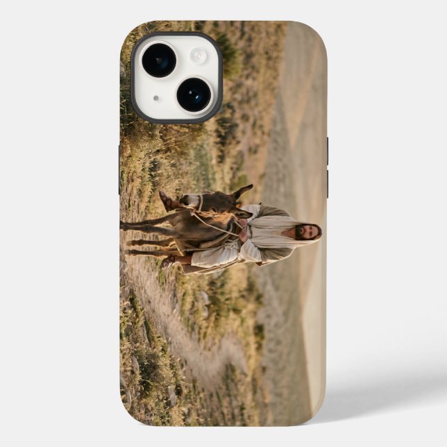 Jesus Christ Riding a Donkey Christian iPhone Case (Rückseite)