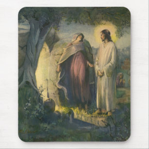 Jesus Christ Risen by the Tomb by ML Greer Mousepad