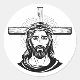 Jesus Christ Runder Aufkleber
