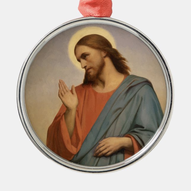 JESUS CHRIST SILBERNES ORNAMENT (Vorne)