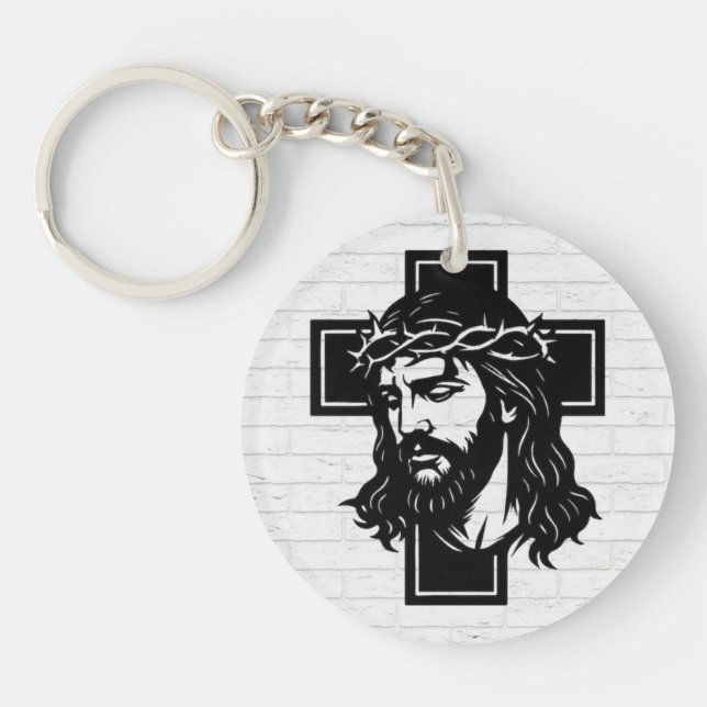 Jesus Christ Spiritual Art Keychain - Religious Ke (Devant)