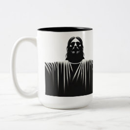 Jesus Christ stoic  Zweifarbige Tasse