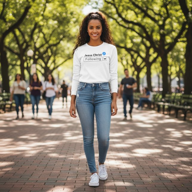 Jésus Christ suivant la Bible Foi Femmes TShirt (Créateur téléchargé)