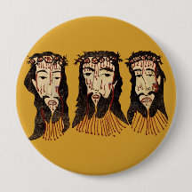 Jesus Christ Thorn Crown Folk Art Malerei