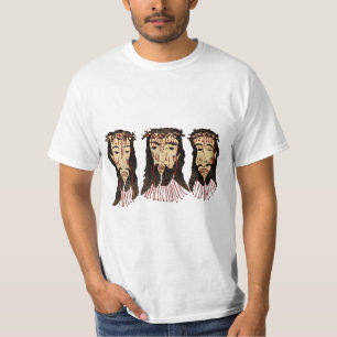 Jesus Christ Thorn Crown Folk Art Malerei T-Shirt