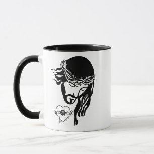 Jesus Christ Thorns Blutung Herzkunst Tasse