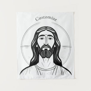 Jesus Christ Thunder_Cove Wandteppich