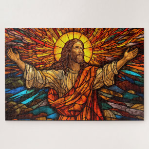 Jesus Christ verkleidete Glas Art Puzzle