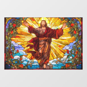Jesus Christ verkleidete Glaskunstfenster Fensteraufkleber