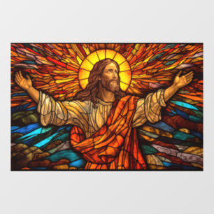Jesus Christ verkleidete Glaskunstfenster Fensteraufkleber