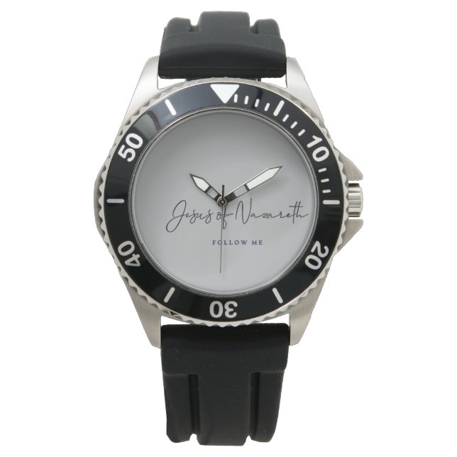 Jesus Christ von Nazareth, Graham Black Sports Wat Armbanduhr (Vorderseite)