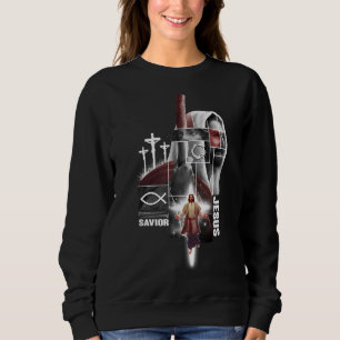 JESUS CHRISTIAN THE SAVIOR GOD FAITH IN CHRIST FUN SWEATSHIRT