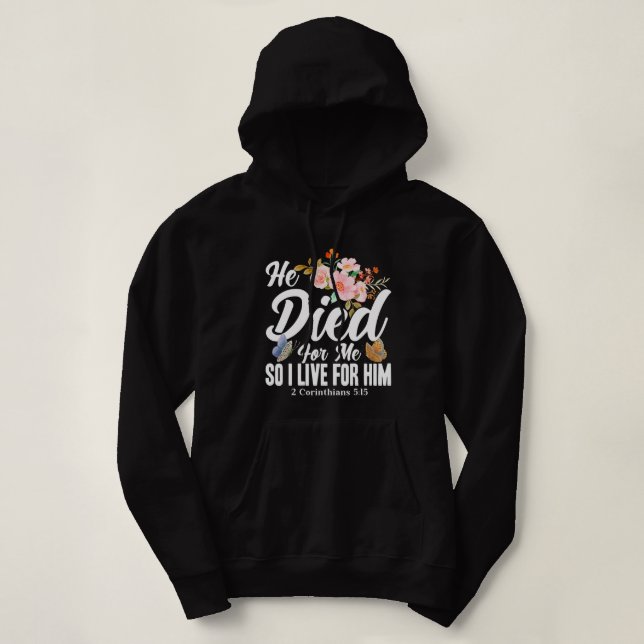 Jesus Christlich Bible Verse 2 Korinther 515 Fluss Hoodie (Design vorne)