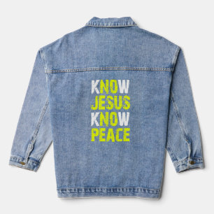 Jesus Christlich Bible Verse Scripting Know Jesus Jeansjacke