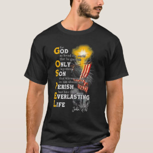 Jesus Christlich Gospel American Flag 4. Juli T-Shirt