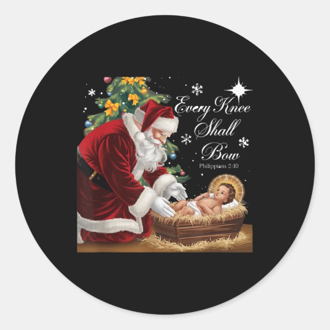 Jesus Christlich Weihnachten Weihnachten Weihnacht Runder Aufkleber (Vorderseite)