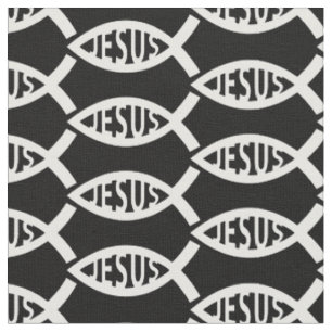 Jesus Christliche Fischmuster Stoff