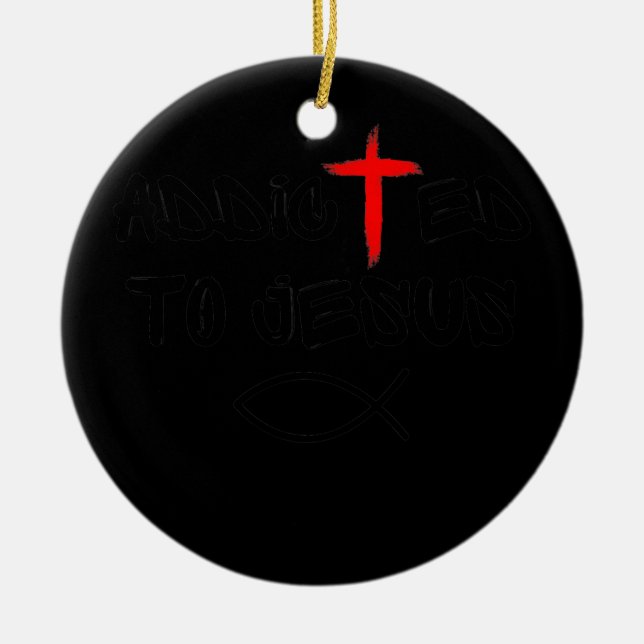 Jesus Christliche religiöse Jesus Fisch verpflicht Keramik Ornament (Vorne)