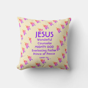 JESUS Christliche Schrift Isaiah 9:6 Moderne Schri Kissen