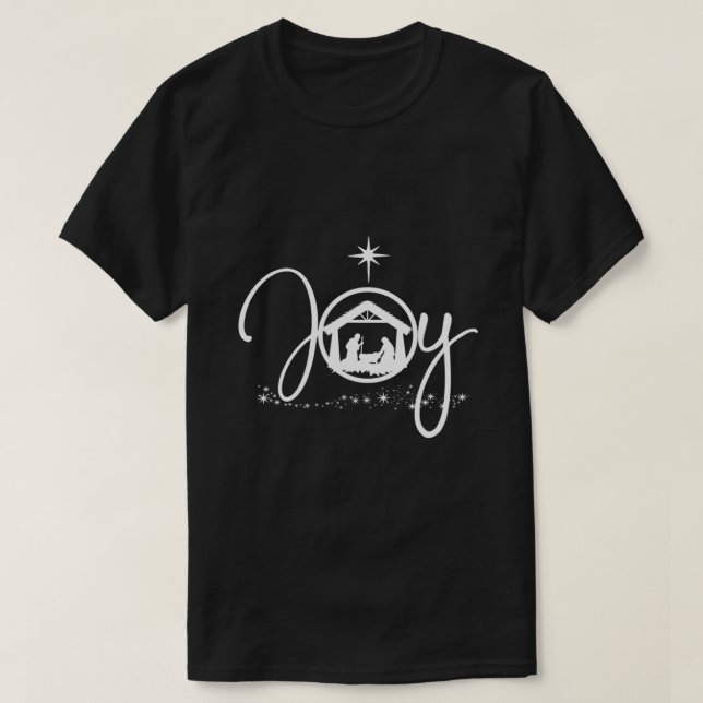 Jesus Christliche Weihnachtsfreude Jesus Krippe Sz T-Shirt (Design vorne)