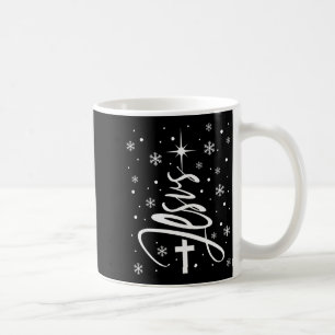 Jesus Christlicher Weihnachtsbaum-Schneeflocke Fei Kaffeetasse