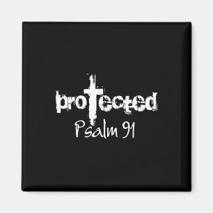 Jesus Christliches Design - gottgeschützter Psalm Magnet