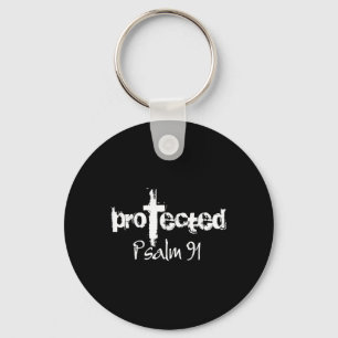 Jesus Christliches Design - gottgeschützter Psalm  Schlüsselanhänger