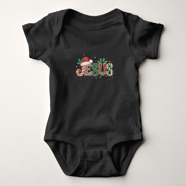 Jesus Christliches religiöses Sprichwort Glaubensl Baby Strampler (Vorderseite)
