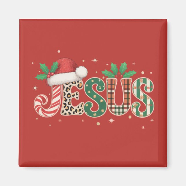 Jesus Christliches religiöses Sprichwort Glaubensl Magnet (Vorne)