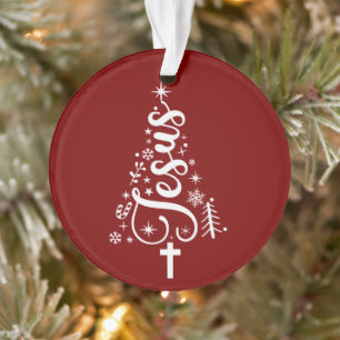 Jesus Christliches Weihnachten Bibelvers Glaube  Ornament