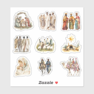 Jesus Christmas Nativity Szene Aufkleber