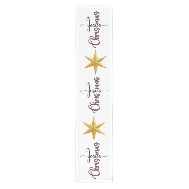 Jesus Christmas Table Runner Kurzer Tischläufer (Vorderseite)