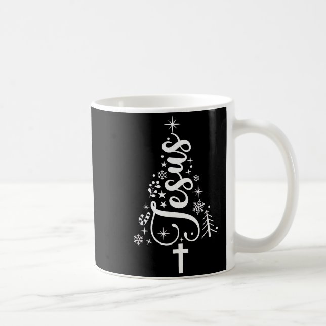 Jesus Christmas Tree Bible Verse  Kaffeetasse (Rechts)