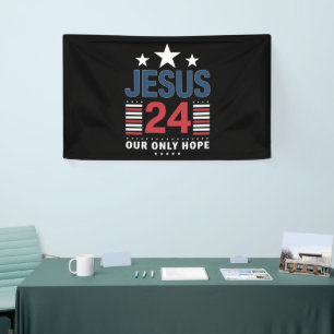 Jesus Christus 2024 Präsident USA Wahl Politik Banner