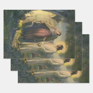 Jesus Christus auferstanden vom Grab von ML Greer Geschenkpapier Set