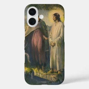 Jesus Christus auferstanden von der Grabstätte von iPhone 16 Hülle