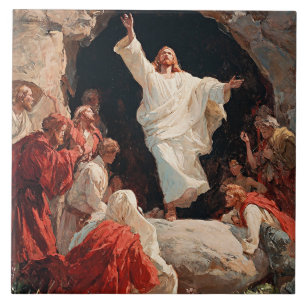 Jesus Christus aufersteht von dem Grab Fliese