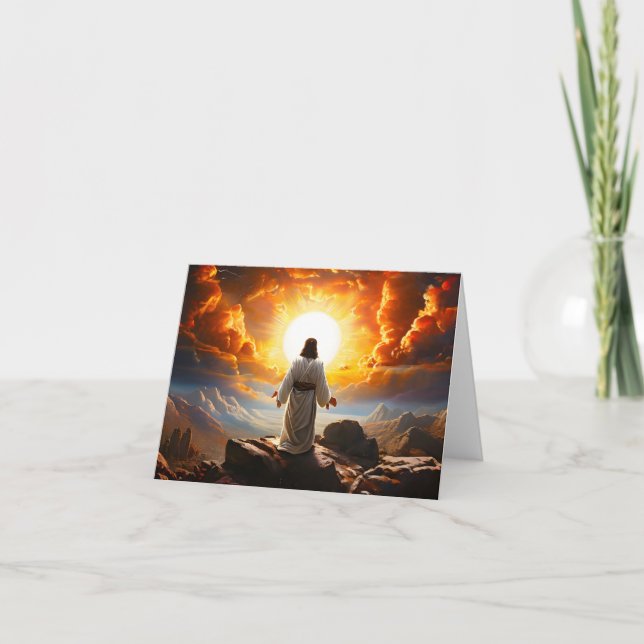 Jesus Christus Auferstehung Feiertagskarte (Vorderseite)